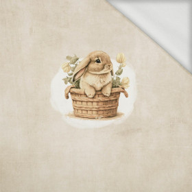 BUNNY IN A BASKET PAT. 2 - panel (60cm x 50cm) looped knit