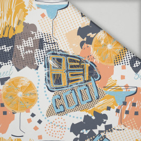 GRAFFITI ORANGES / white - Quick-drying woven fabric