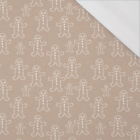 GINGERBREAD MEN (WHITE CHRISTMAS) - single jersey with elastane 