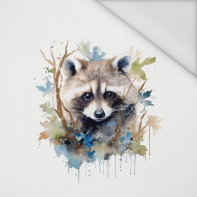 WATERCOLOR RACCOON pat. 1 - panel (60cm x 50cm) Waterproof woven fabric