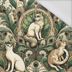 ART NOUVEAU CATS & FLOWERS PAT. 1 - Waterproof woven fabric