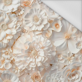 WHITE FLOWERS PAT. 4 - Waterproof woven fabric