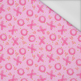 XOXO pat. 2 / pink - Waterproof woven fabric