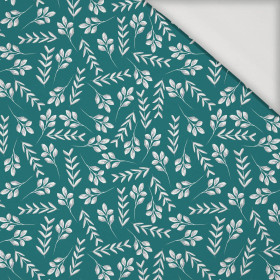 SMALL LEAVES pat. 2 / emerald - Viscose jersey