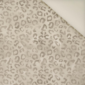 SPOTS / BEIGE (SNOW LEOPARDS)- Upholstery velour 