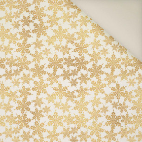 GOLDEN PAPER SNOWFLAKES (WHITE CHRISTMAS)- Upholstery velour 
