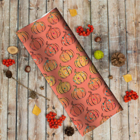 GLITTER PUMPKINS (GLITTER AUTUMN) - single jersey with elastane 