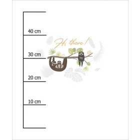 HI THERE / sloths (SLOTHS) - SINGLE JERSEY PANEL 50cm x 60cm