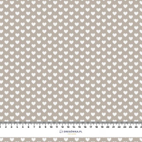 HEARTS / beige (VALENTINE'S HEARTS) - Panama 220g
