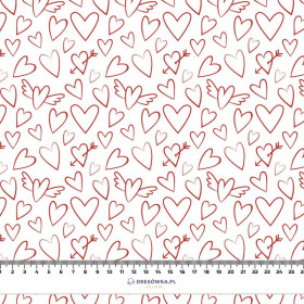 WINGED HEARTS / white (VALENTINE'S MIX) - single jersey with elastane 