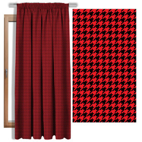BLACK HOUNDSTOOTH / red