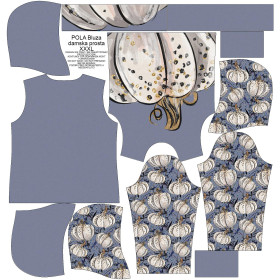 CLASSIC WOMEN’S HOODIE (POLA) - ENCHANTED PUMPKIN (ENCHANTED NIGHT) - looped knit fabric