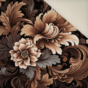 FLOWERS WZ.9/ Mocha Mousse - Upholstery velour 