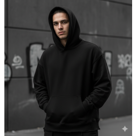 French terry TWILL / HEAVY 450g - BLACK