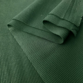 Ribbed knit fabric - DARK GREEN (d-068)