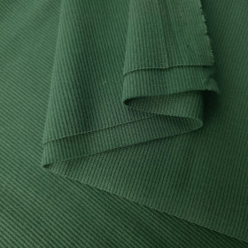 Ribbed knit fabric - DARK GREEN (d-068)