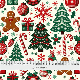 HAPPY CHRISTMAS WZ. 8 - Cotton woven fabric
