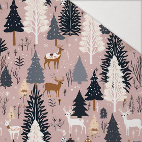 Pink Vintage Christmas wz. 4 - Hydrophobic brushed knit