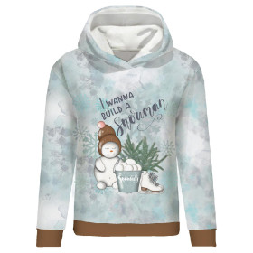 CLASSIC WOMEN’S HOODIE (POLA) - I WANNA BUILD A SNOWMAN (WINTER IN THE CITY) - looped knit fabric 