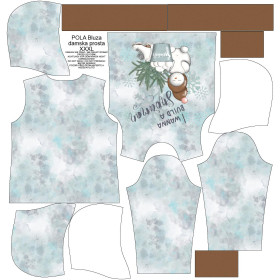 CLASSIC WOMEN’S HOODIE (POLA) - I WANNA BUILD A SNOWMAN (WINTER IN THE CITY) - looped knit fabric 