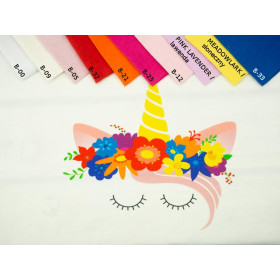 UNICORN / flowers - panel single jersey TE210