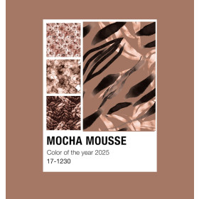 CHECK / Mocha Mousse  - Woven Fabric for tablecloths