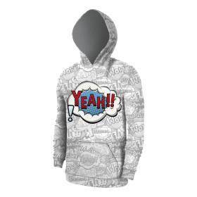 MEN’S HOODIE (COLORADO) - COMIC BOOK / yeah (blue - red) - sewing set 