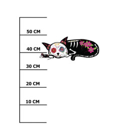 PANDA / MINT size "M" 50x60 cm - white (back) - SINGLE JERSEY PANEL 