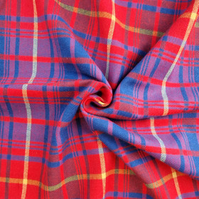 Premium Cotton Flannel - Red and Blue Tartan Plaid