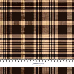 CHECK 2/ Mocha Mousse  - Woven Fabric for tablecloths