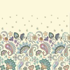 FLOWERS (pattern no. 1) / ecru - dress panel WE210