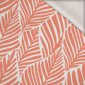 LEAVES WZ. (apricot) - brushed knitwear with elastane ITY