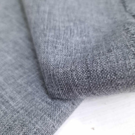 Waterproof woven fabric linen imitation - GREY