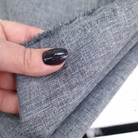 Waterproof woven fabric linen imitation - GREY