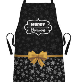 CHRISTMAS APRON - MERRY CHRISTMAS / snowflakes