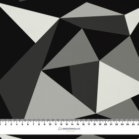 ICE PAT. 2 / black - white - Woven fabric for bermuda shorts - swim trunks