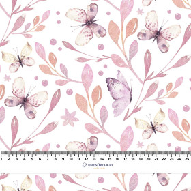 BUTTERFLIES MIX PAT. 2 (WATER-COLOR BUTTERFLIES) - Cotton woven fabric