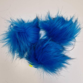 Eco fur pompom 12 cm - BLUE