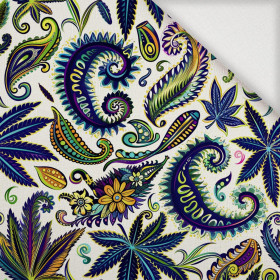 Hemp leaves WZ. 4 - Woven Fabric for tablecloths