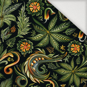 Hemp leaves WZ. 3 - Woven Fabric for tablecloths