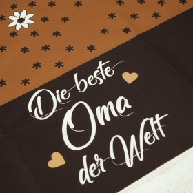 BEST GRANDMA IN THE WORLD - panel Waterproof woven fabric DE