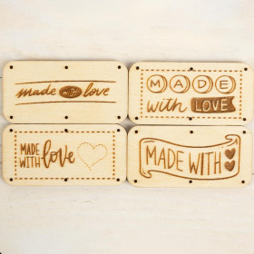 Set of wooden tags - MIX (4 pcs.)