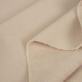 D-55 LIGHT BEIGE - looped knitwear with elastan 