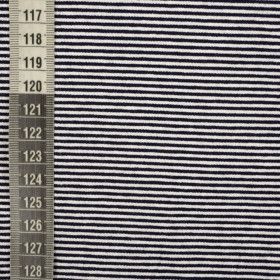 STRIPES DARK BLUE / WHITE 0,2cm x 0,2cm - Viscose jersey