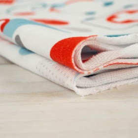 MEDICAL RESCUE (HOBBIES AND JOBS) - colorful / white - looped knit fabric