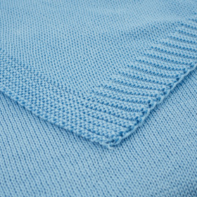 BLANKET / light blue S - thin knitted panel