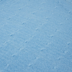BLANKET SOFT(SMALL DOTS) / light blue S - thin knitted panel