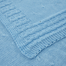 BLANKET SOFT(SMALL DOTS) / light blue S - thin knitted panel