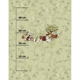 PANDA / MINT size "M" 50x60 cm - white (back) - panel looped knit 