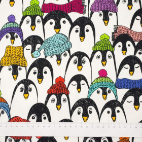 PENGUINS IN SCARVES - looped knit SP250